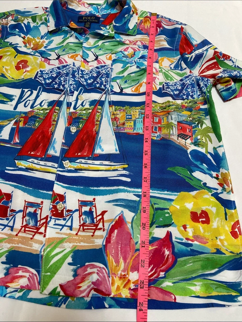 Polo Ralph Lauren Riviera Print Camp Button Down Shirt